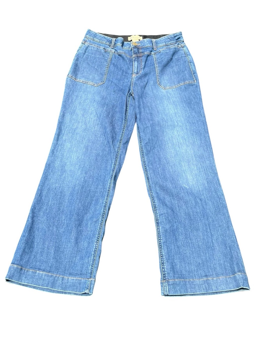 Democracy Women's Light Blue Wide-Leg Jeans Size 12